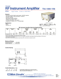 Datasheet TIA-1000-1R8 manufacturer Mini-Circuits