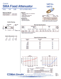Datasheet VAT-2 manufacturer Mini-Circuits