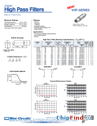 Datasheet VHF-740 manufacturer Mini-Circuits