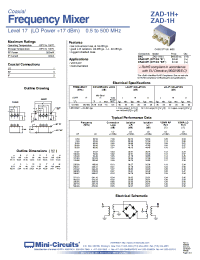 Datasheet ZAD-1HB+ manufacturer Mini-Circuits