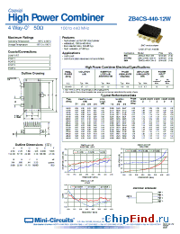 Datasheet ZB4CS-440-12W-S manufacturer Mini-Circuits
