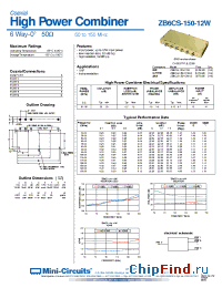 Datasheet ZB6CS-150-12W manufacturer Mini-Circuits