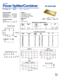 Datasheet ZC16PD-900-S manufacturer Mini-Circuits