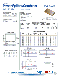 Datasheet ZC6PD-960W-S manufacturer Mini-Circuits