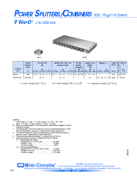 Datasheet ZC9PD-1000 manufacturer Mini-Circuits