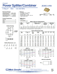 Datasheet ZCSC-3-R3 manufacturer Mini-Circuits