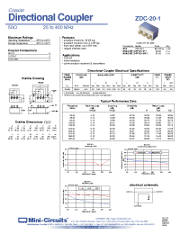 Datasheet ZDC-20-1B manufacturer Mini-Circuits