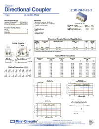 Datasheet ZDC-20-3-75-1 manufacturer Mini-Circuits