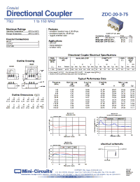 Datasheet ZDC-20-3-75B manufacturer Mini-Circuits