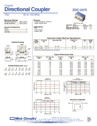 Datasheet ZDC-2375 manufacturer Mini-Circuits
