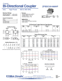 Datasheet ZFBDC20-900HP manufacturer Mini-Circuits