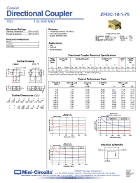 Datasheet ZFDC-10-1-75 manufacturer Mini-Circuits