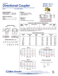 Datasheet ZFDC-10-1B-N+ manufacturer Mini-Circuits