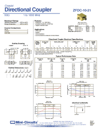 Datasheet ZFDC-10-21 manufacturer Mini-Circuits