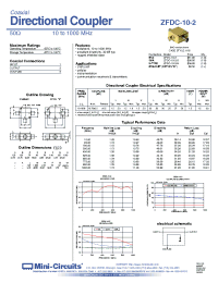 Datasheet ZFDC-10-2B manufacturer Mini-Circuits