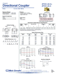 Datasheet ZFDC-20-3+ manufacturer Mini-Circuits