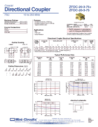 Datasheet ZFDC-20-3-75B+ manufacturer Mini-Circuits