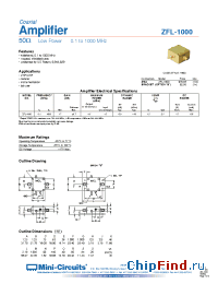 Datasheet ZFL-1000 manufacturer Mini-Circuits