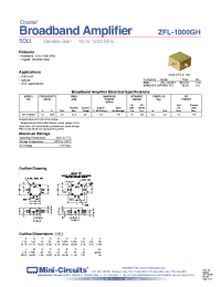 Datasheet ZFL-1000GH manufacturer Mini-Circuits