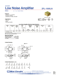 Datasheet ZFL-1000LN manufacturer Mini-Circuits