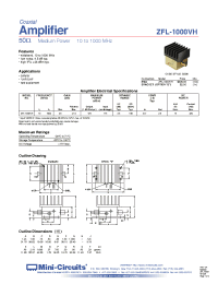 Datasheet ZFL-1000VH manufacturer Mini-Circuits