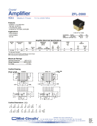 Datasheet ZFL-2000B manufacturer Mini-Circuits