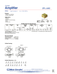 Datasheet ZFL-2AD manufacturer Mini-Circuits