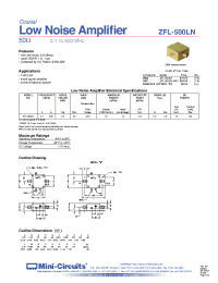 Datasheet ZFL-500LNB manufacturer Mini-Circuits