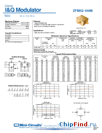 Datasheet ZFMIQ-100M manufacturer Mini-Circuits
