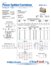 Datasheet ZFSC-10-1 manufacturer Mini-Circuits
