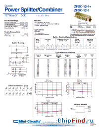 Datasheet ZFSC-12-1 manufacturer Mini-Circuits