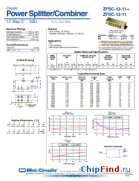 Datasheet ZFSC-12-11 manufacturer Mini-Circuits