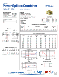 Datasheet ZFSC-2-2 manufacturer Mini-Circuits