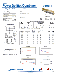 Datasheet ZFSC-24-11 manufacturer Mini-Circuits