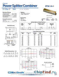 Datasheet ZFSC-24-1-S manufacturer Mini-Circuits