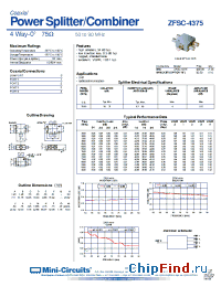 Datasheet ZFSC-4375 manufacturer Mini-Circuits
