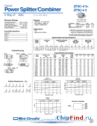 Datasheet ZFSC-4-3B-BNC+ manufacturer Mini-Circuits