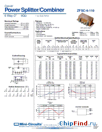 Datasheet ZFSC-6-110-S manufacturer Mini-Circuits