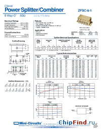 Datasheet ZFSC-8-1-S manufacturer Mini-Circuits