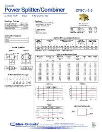 Datasheet ZFSCJ-2-3B manufacturer Mini-Circuits