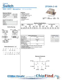 Datasheet ZFSWA-2-46 manufacturer Mini-Circuits