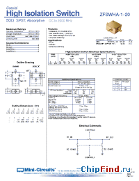Datasheet ZFSWHA-1-20 manufacturer Mini-Circuits