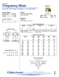 Datasheet ZFY-1 manufacturer Mini-Circuits