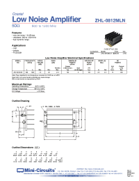 Datasheet ZHL-0812MLN manufacturer Mini-Circuits