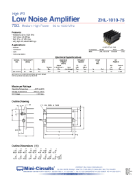 Datasheet ZHL-1010-75 manufacturer Mini-Circuits