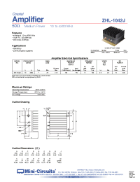 Datasheet ZHL-1042J manufacturer Mini-Circuits
