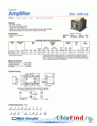 Datasheet ZHL-10W-2G manufacturer Mini-Circuits
