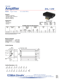 Datasheet ZHL-1-2W manufacturer Mini-Circuits