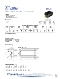 Datasheet ZHL-2 manufacturer Mini-Circuits
