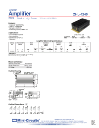 Datasheet ZHL-4240 manufacturer Mini-Circuits